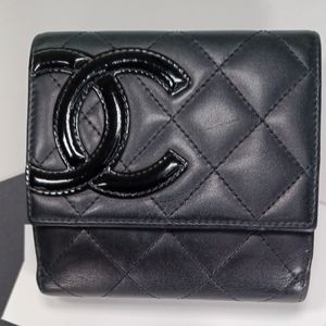 Chanel Lambskin Quilted Cambon Flap Clutch/Wallet w/authentication card.